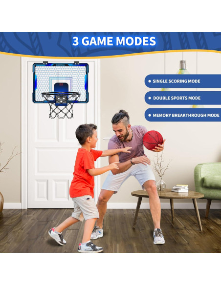 Aro de Baloncesto HYES Mini LED Plegable con Marcador