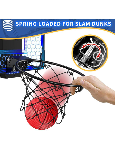 Aro de Baloncesto HYES Mini LED Plegable con Marcador