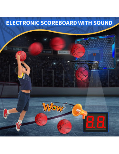 Aro de Baloncesto HYES Mini LED Plegable con Marcador