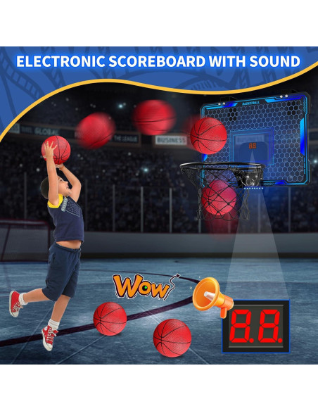 Aro de Baloncesto HYES Mini LED Plegable con Marcador