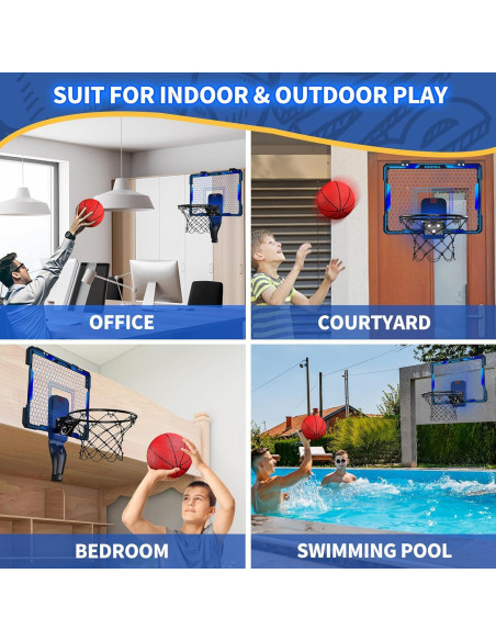 Aro de Baloncesto HYES Mini LED Plegable con Marcador