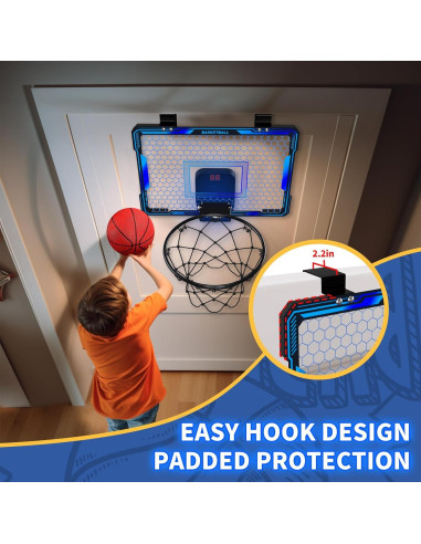 Aro de Baloncesto HYES Mini LED Plegable con Marcador