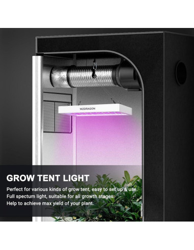 Luces de Cultivo LED WZDRAGON BW1000 Espectro Completo 250W