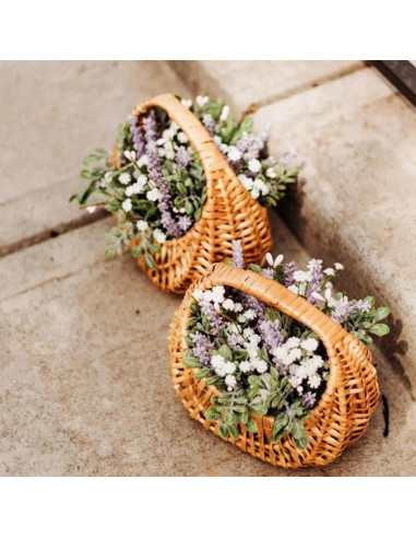 Cesta de Flores Tejida RXMORI 2 PCS 19x11.5x18 cm