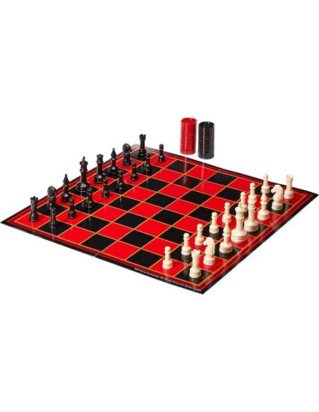 Pressman Ajedrez / Damas / Backgammon - 3 Juegos en 1 Pressman Ajedrez / Damas / Backgammon - 3 Juegos en 1