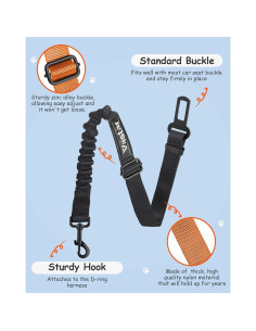 Cinturón de Seguridad para Perros Vastar Ajustable 53-79 cm 2