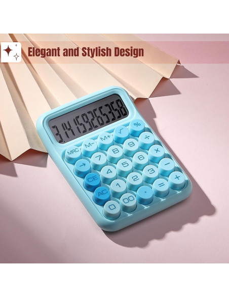 Calculadora Mr. Pen 12 Dígitos Azul con Botones Grandes