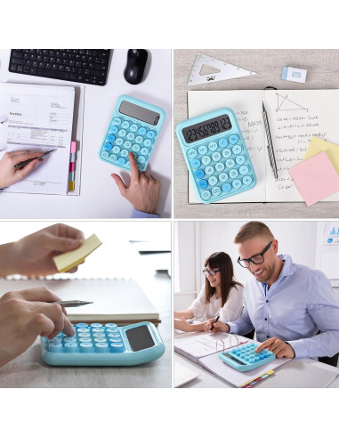 Calculadora Mr. Pen 12 Dígitos Azul con Botones Grandes