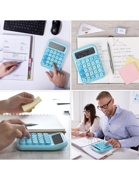 Calculadora Mr. Pen 12 Dígitos Azul con Botones Grandes