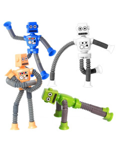 Juguete Antiestrés Robot Telescópico YAYOSUE 4PCS para Niños