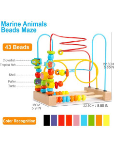 Laberinto de Perlas Timy Juguete Educativo 22.5x22.5cm 2
