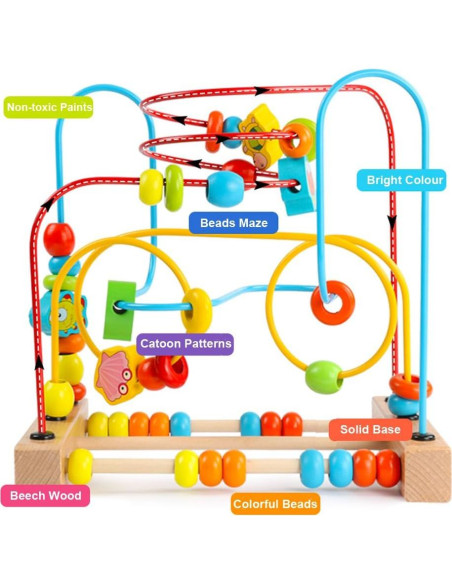 Laberinto de Perlas Timy Juguete Educativo 22.5x22.5cm