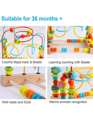 Laberinto de Perlas Timy Juguete Educativo 22.5x22.5cm