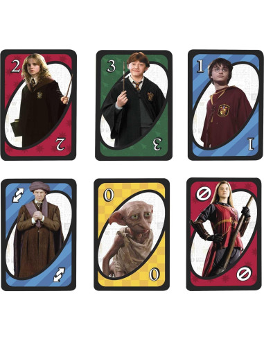 Juego de Cartas UNO Harry Potter Mattel 112 cartas para 2-10 jugadores