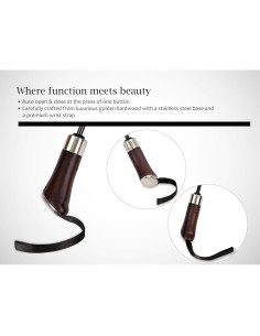 Paraguas Plegable Balios Rojo Vibrante Automático 2