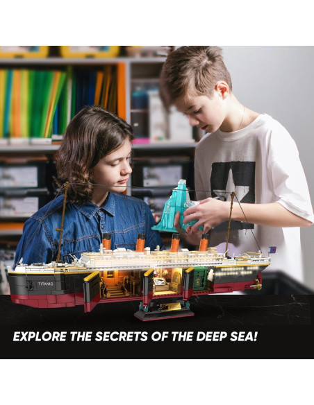 Juego de Bloques Titanic LeBrickCrt 2288 Piezas con Luz LED