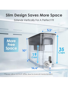 Dispensador de Agua Waterdrop WD-WFD-40L 35 Tazas Negro 2