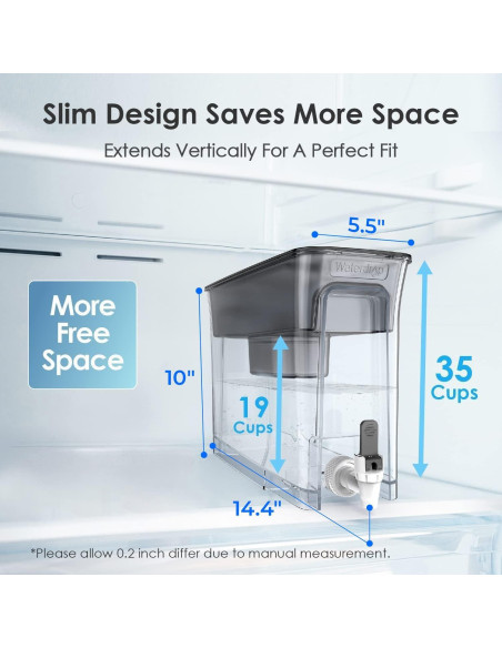 Dispensador de Agua Waterdrop WD-WFD-40L 35 Tazas Negro Dispensador de Agua Waterdrop WD-WFD-40L 35 Tazas Negro