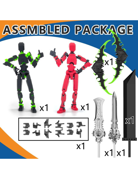 Conjunto de Figuras de Acción T13 Qoopower Robot Articulado