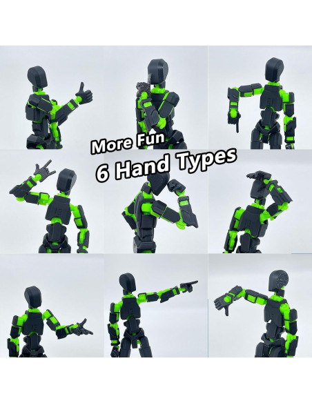 Conjunto de Figuras de Acción T13 Qoopower Robot Articulado