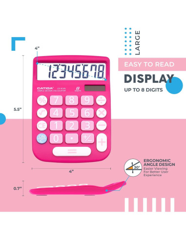 Calculadora de Escritorio CATIGA CD-8185 Solar 8 Dígitos