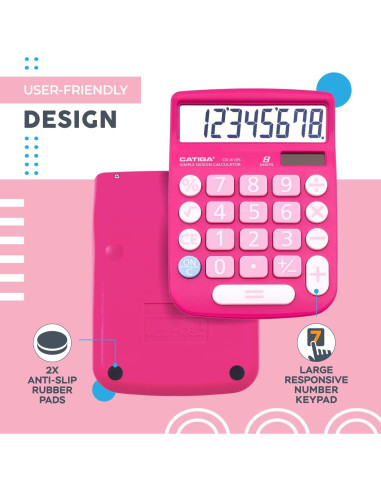 Calculadora de Escritorio CATIGA CD-8185 Solar 8 Dígitos