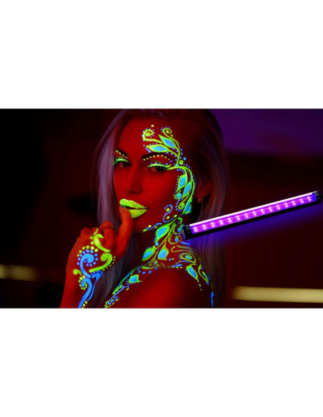 Barra de luz negra LED 10W 1ft THLITURE para fiestas y arte