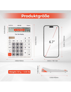 Calculadora de Escritorio DUPOTA OA-635 12 Dígitos LCD Solar 2