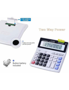 Calculadora de Escritorio Podokas 12 Dígitos Pantalla Grande 2