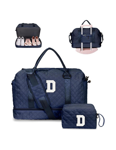 Bolso de Fin de Semana Personalizado Letra D con Compartimento