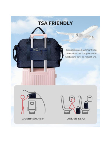 Bolso de Fin de Semana Personalizado Letra D con Compartimento