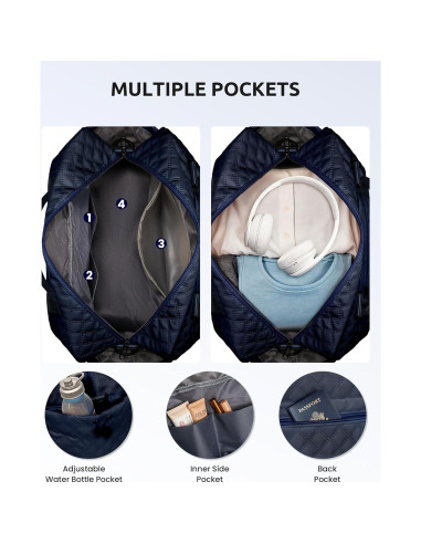 Bolso de Fin de Semana Personalizado Letra D con Compartimento