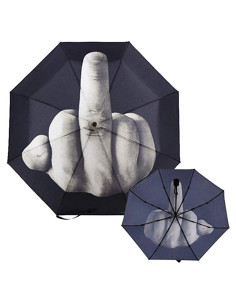 Paraguas Plegable TIHOOD Dedo Medio Unisex Impermeable