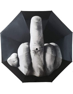 Paraguas Plegable TIHOOD Dedo Medio Unisex Impermeable 2