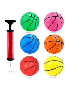 Balones de Baloncesto Mini Shindel 6 Pcs con Bomba