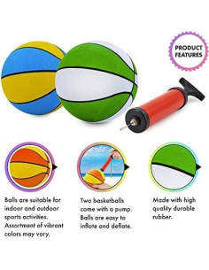 Mini Balón de Baloncesto Srenta 17,78 cm 2 Paquete 2