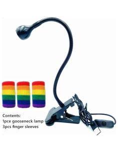 Lámpara UV LED ZOELASS 395nm con cuello de ganso y abrazadera 2