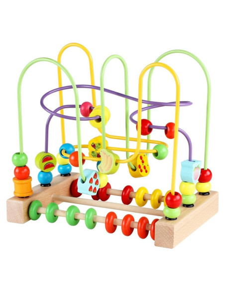 Juguete de Madera QZMTOY Laberinto de Perlas Educativo