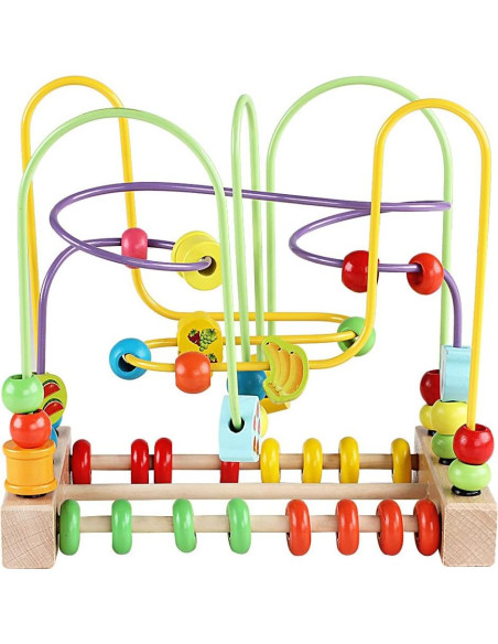 Juguete de Madera QZMTOY Laberinto de Perlas Educativo