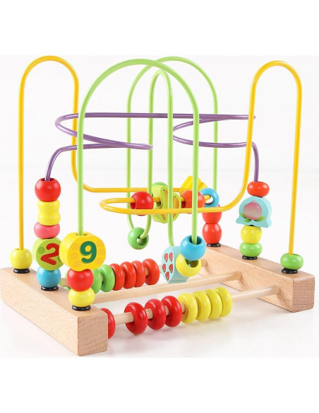 Juguete de Madera QZMTOY Laberinto de Perlas Educativo