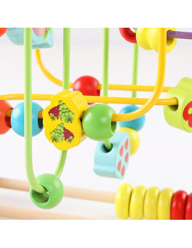 Juguete de Madera QZMTOY Laberinto de Perlas Educativo