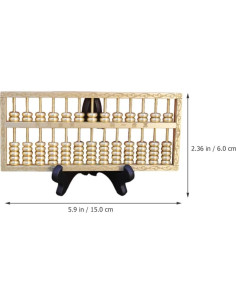 Ábaco de Latón Feng Shui 15x6cm Decoración para Hogar 2