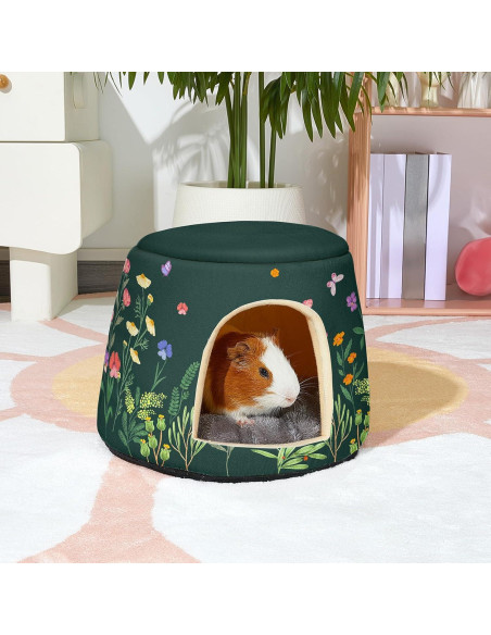 Cama 2 en 1 para Cobayas Glittme - Escondite Lavable 30 cm