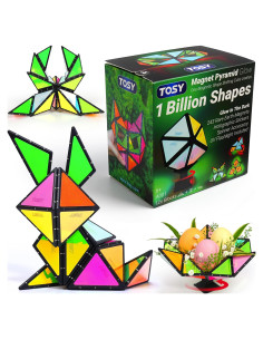 TOSY Pirámide Magnética Brillante - 12 Piezas Creativas