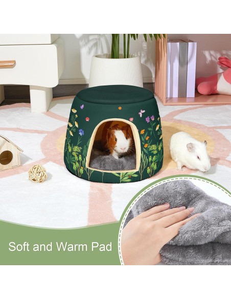 Cama 2 en 1 para Cobayas Glittme - Escondite Lavable 30 cm