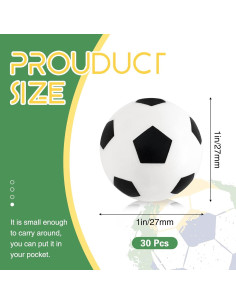 30 Pelotas de Fútbol Rebotadoras Xeehwb 27mm para Estrés 2