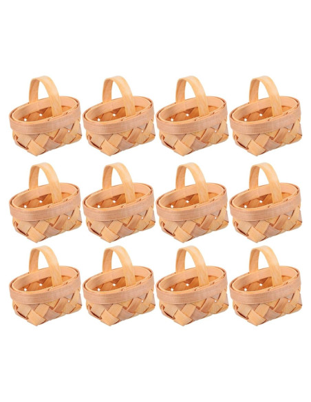 Cestas Mini Tejidas DOITOOL 12 Piezas 6x5cm Decorativas