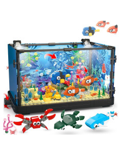 Bloque de Construcción Acuario Jorumo 725 Piezas Iluminado