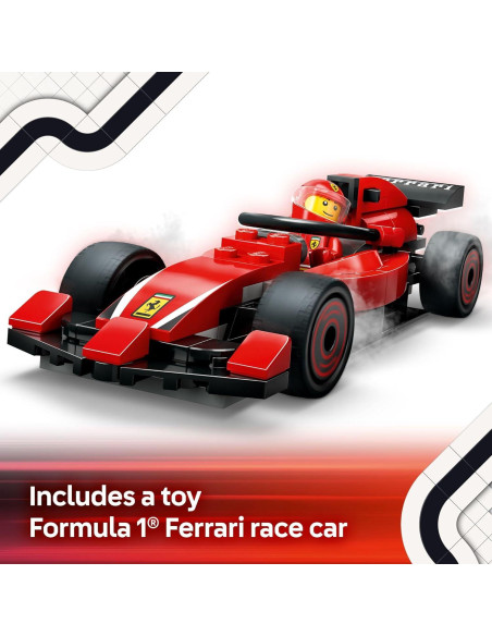 LEGO City F1 Parada en Boxes Ferrari - Set 60443 para Niños 6+