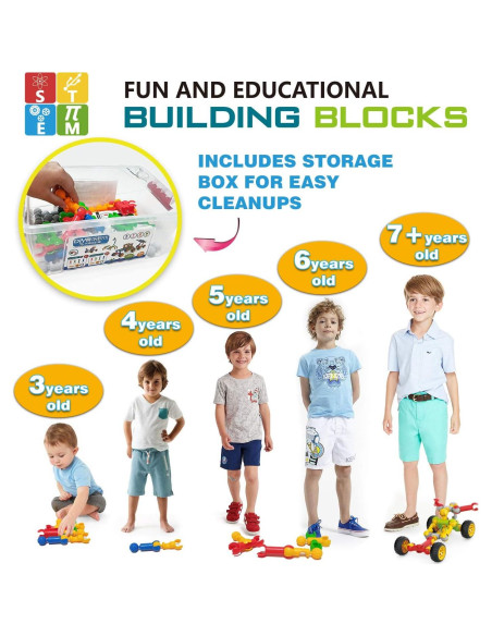 Juguetes de Construcción Huaker 125 Piezas Educativos